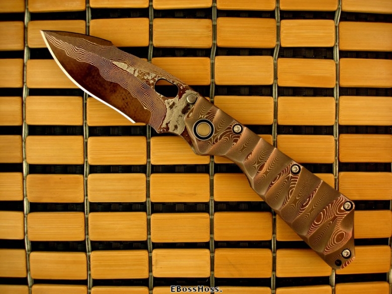 MSC Cobalt-Damascus XL SnG w/New Sealed-Bearing Pivot
