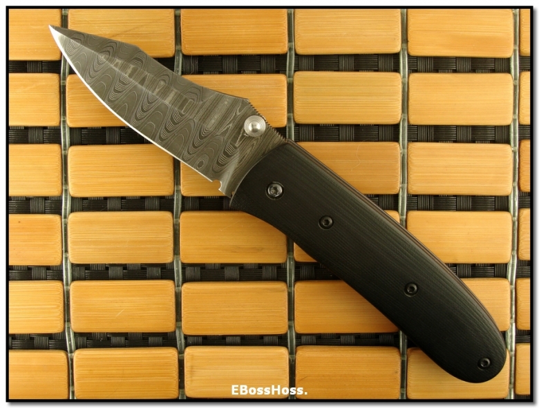 Mike Snody Damascus Resistor Tactical Folder