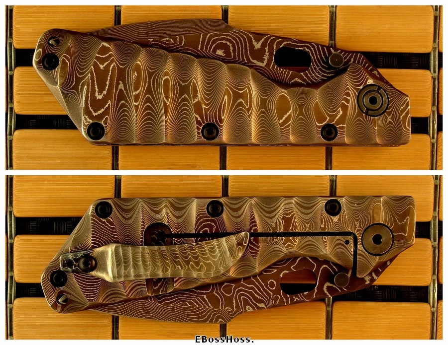 Mick Strider Custom MSC All-Damascus XL SnG - Shark-Fin Dagger