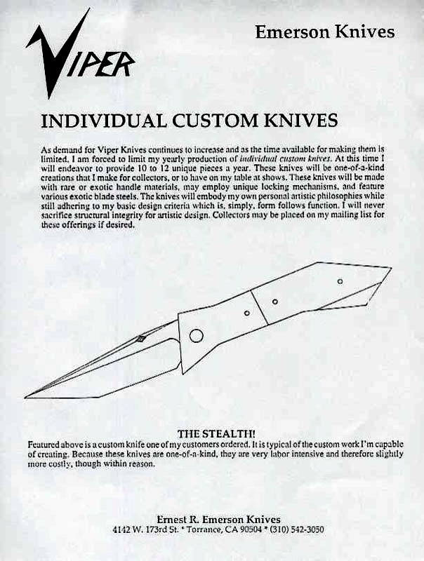 Ernest Emerson Stealth Prototype