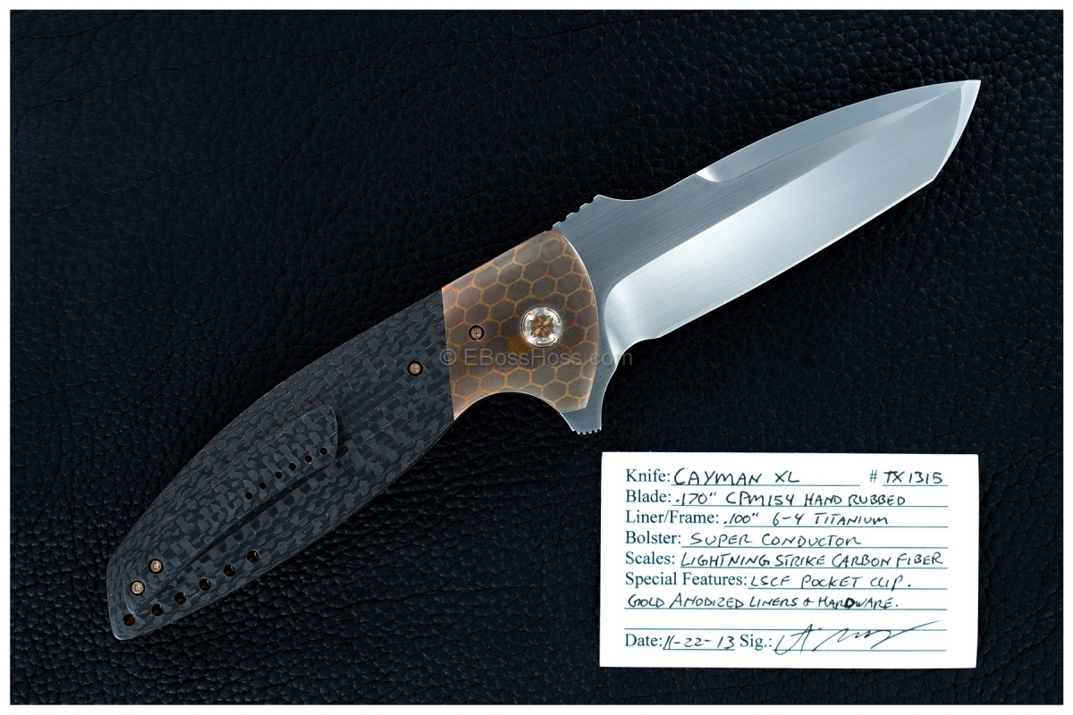 Peter Carey Custom Deluxe Cayman XL Tanto Flipper