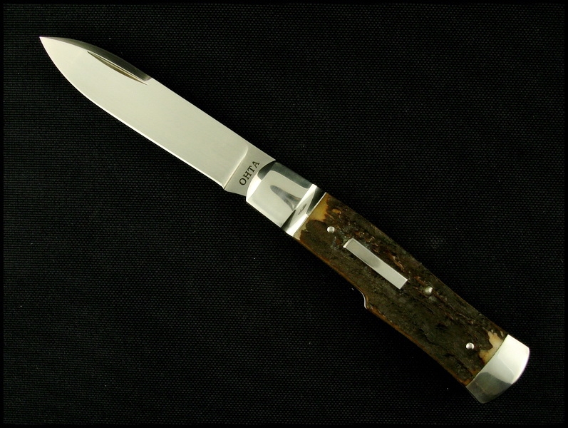Hiroaki Ohta Stag Gunstock Slipjoint
