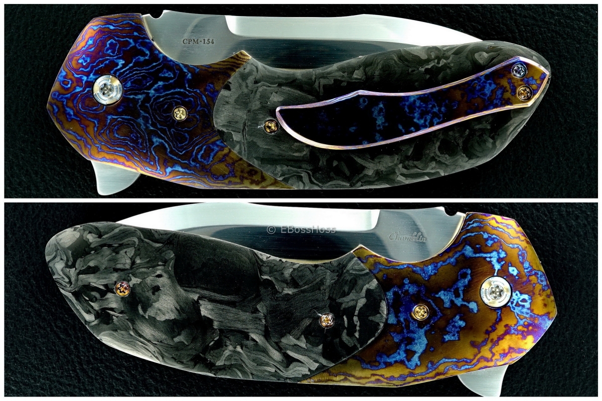 Joel Chamblin Custom Deluxe Uprising Flipper - MokuTi & Carbon-Fiber
