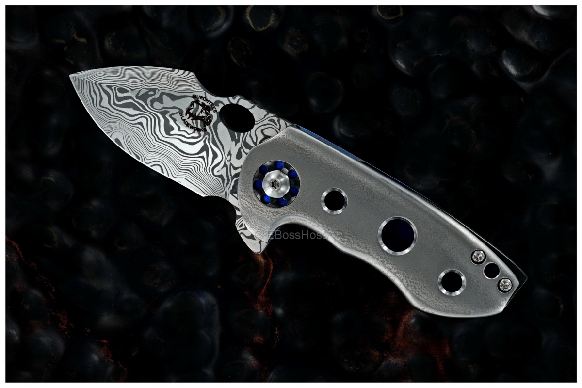 Michael Burch (Burchtree Bladeworks) Custom Micro Hybrid Flipper - 2017 TKI Lottery Knife