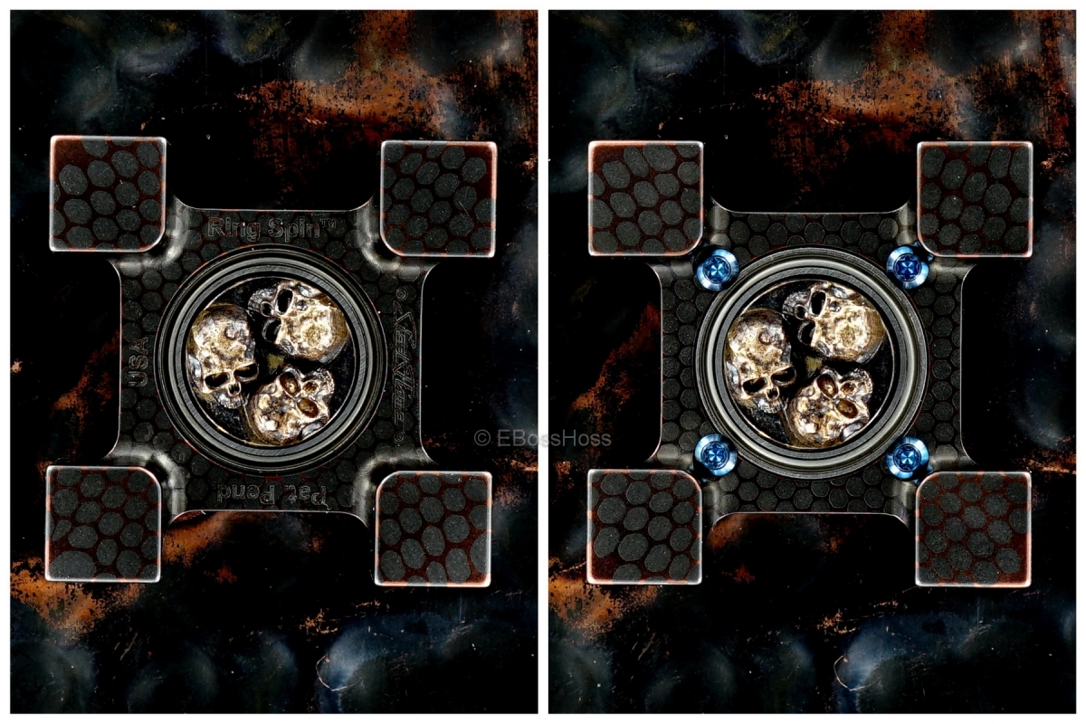 Steel Flame Deluxe Super-Conductor XL Ring Spin with Pile of Skulls Plug