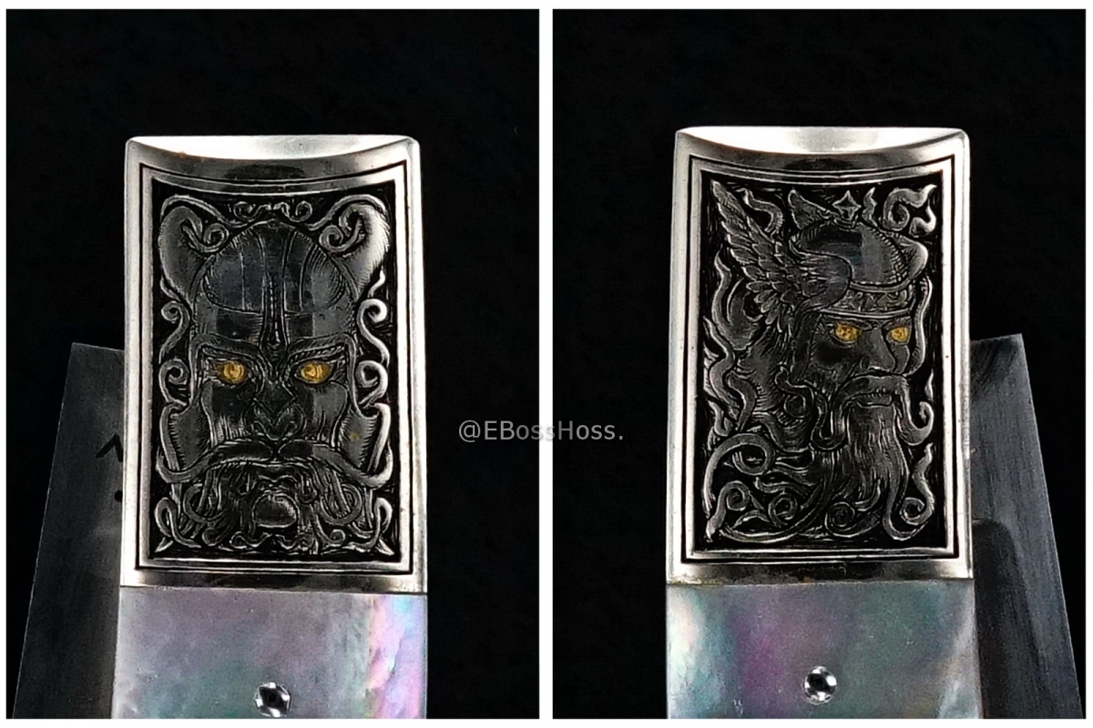 Jess Horn Custom Deluxe Baby Horn Lockback - Engraved by Rick Eaton