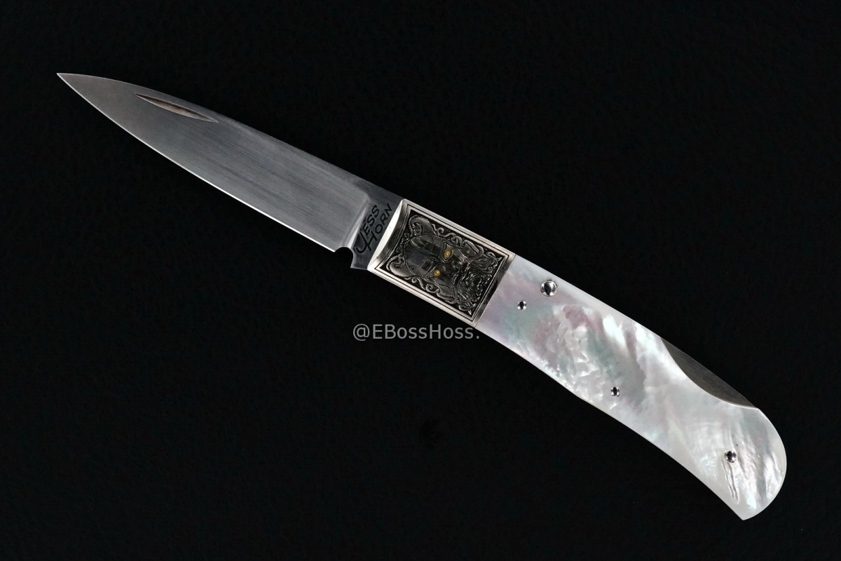 Jess Horn Custom Deluxe Baby Horn Lockback - Engraved by Rick Eaton