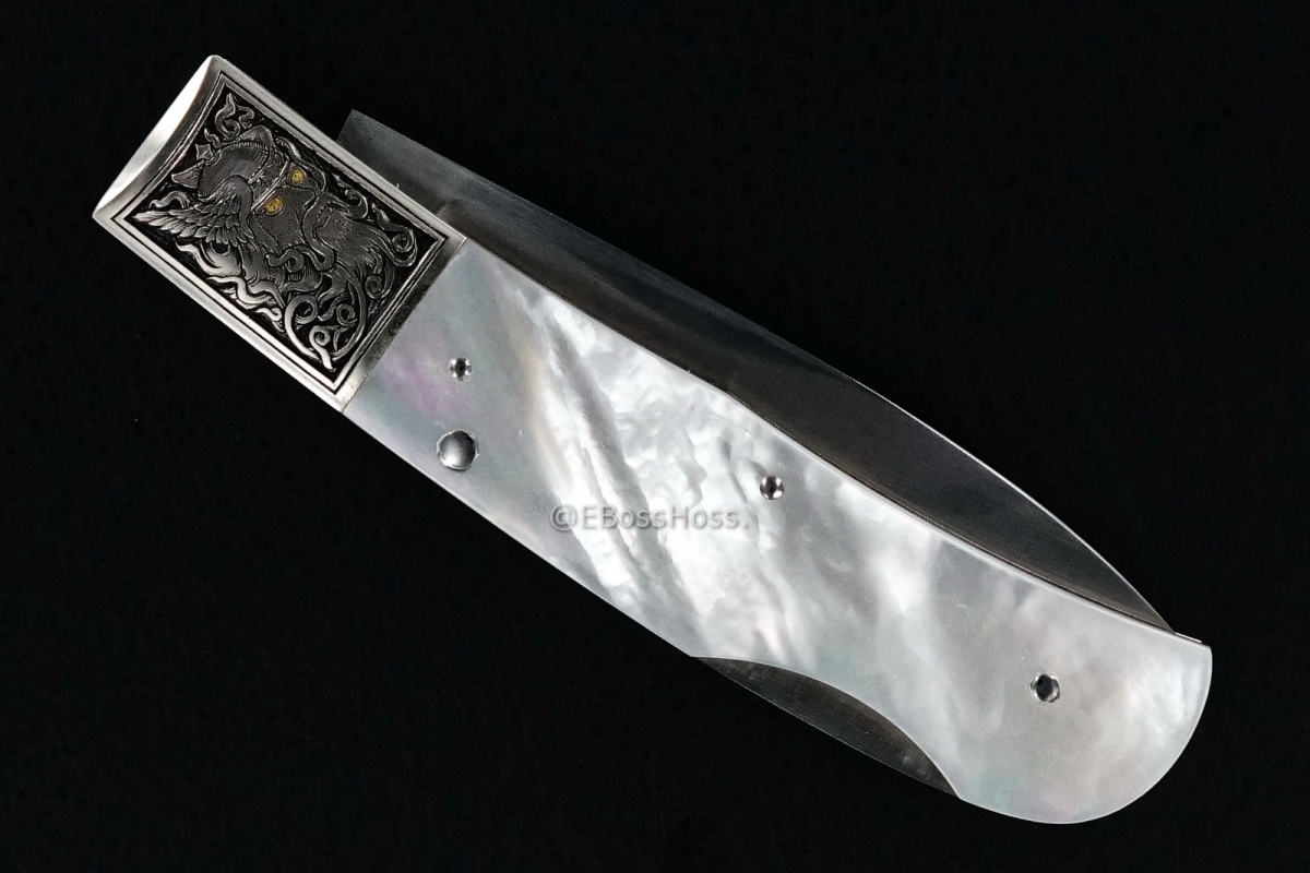 Jess Horn Custom Deluxe Baby Horn Lockback - Engraved by Rick Eaton