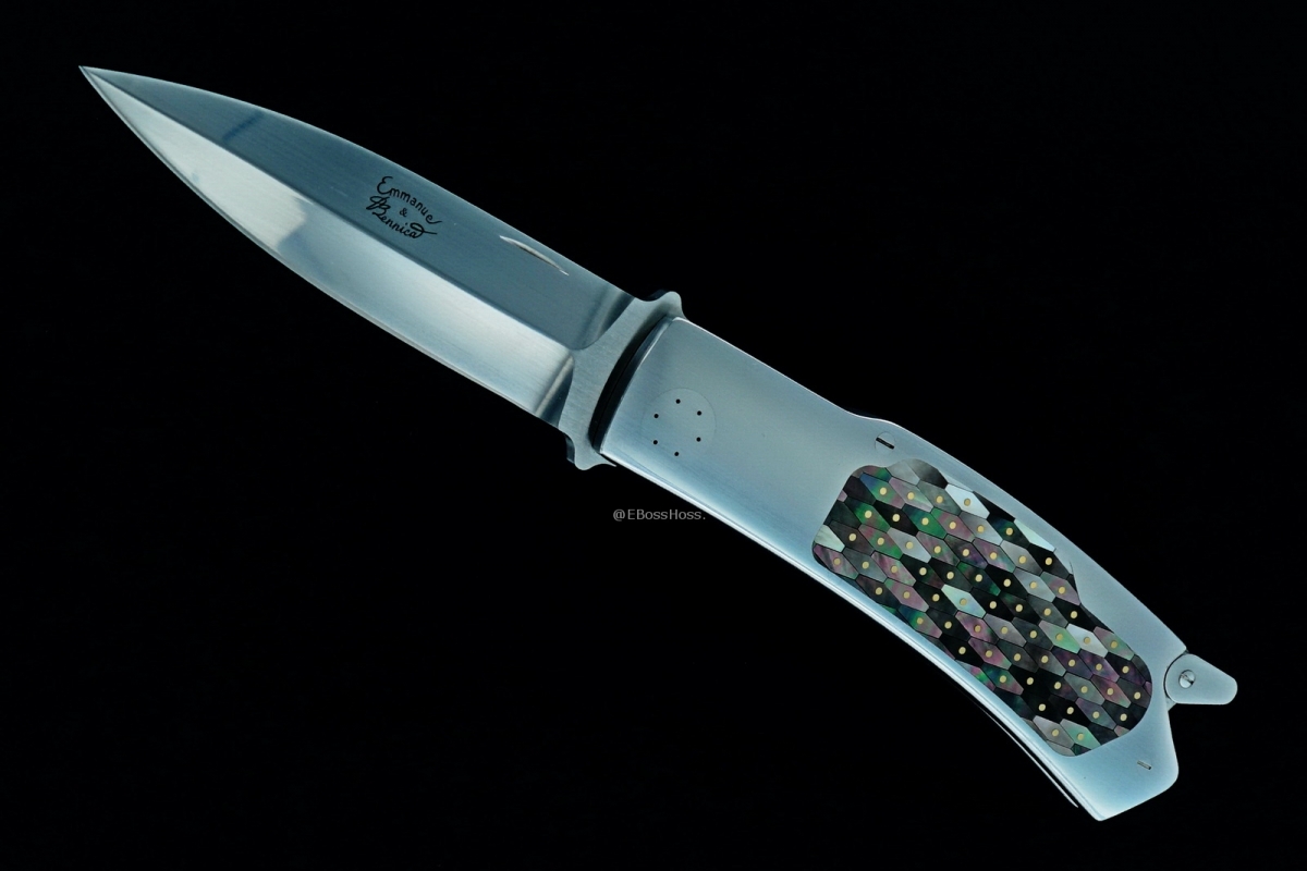 Emmanuel Esposito - Charlie Bennica Mosaic Pearl Lockback Dagger