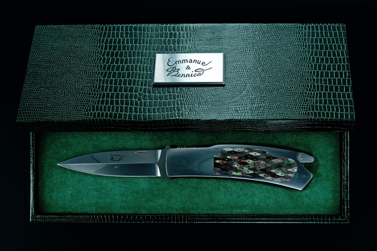 Emmanuel Esposito - Charlie Bennica Mosaic Pearl Lockback Dagger