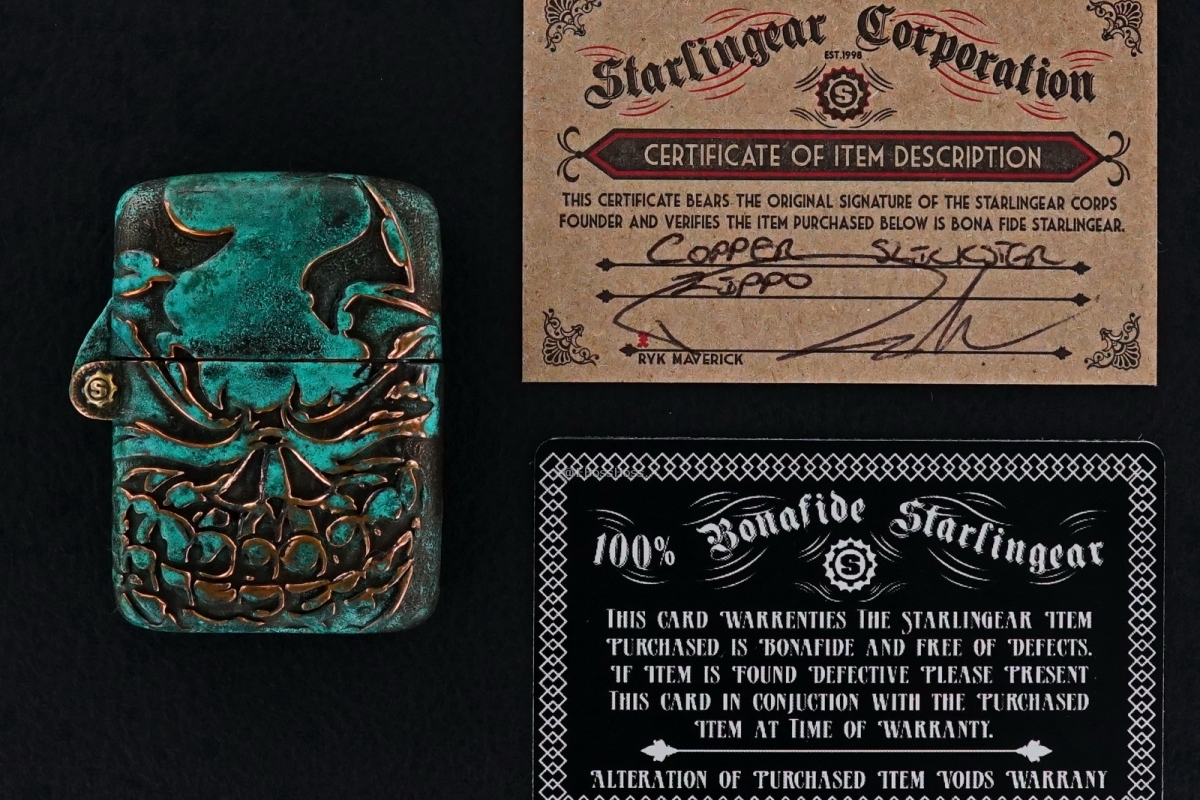 Starlingear Custom Cast Copper Slickster Zippo Lighter