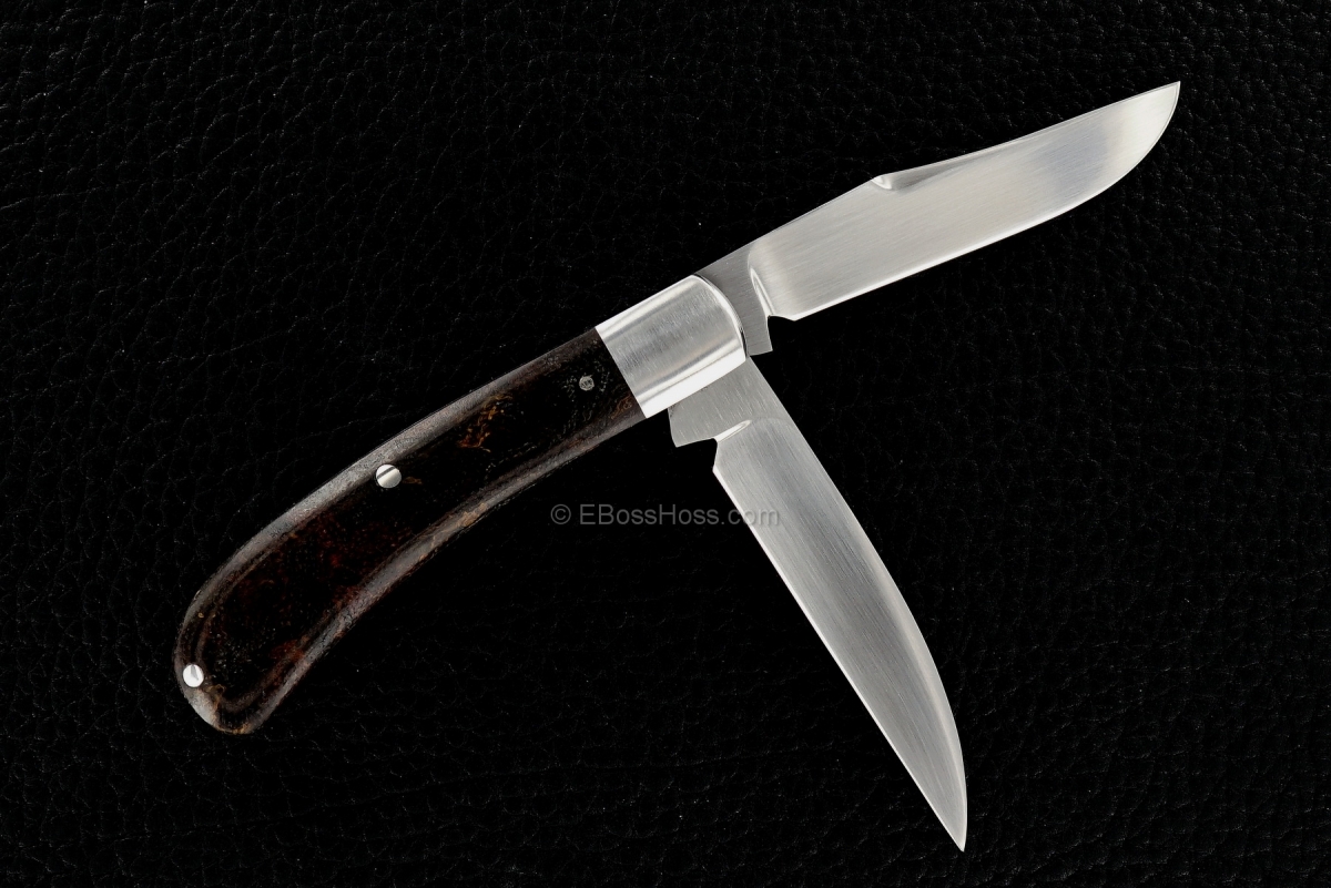 Dr T Knives (David Tabor) Custom Wharncliffe Trapper Slip Joint