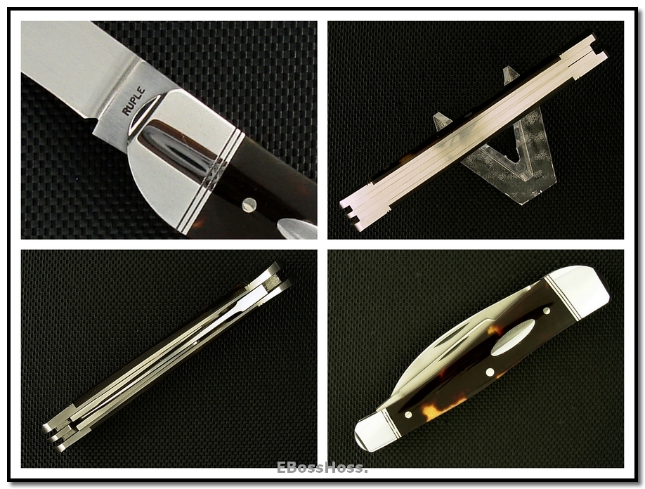 Bill Ruple 3 3/8" Antique Tortoise Wharncliffe Whittler