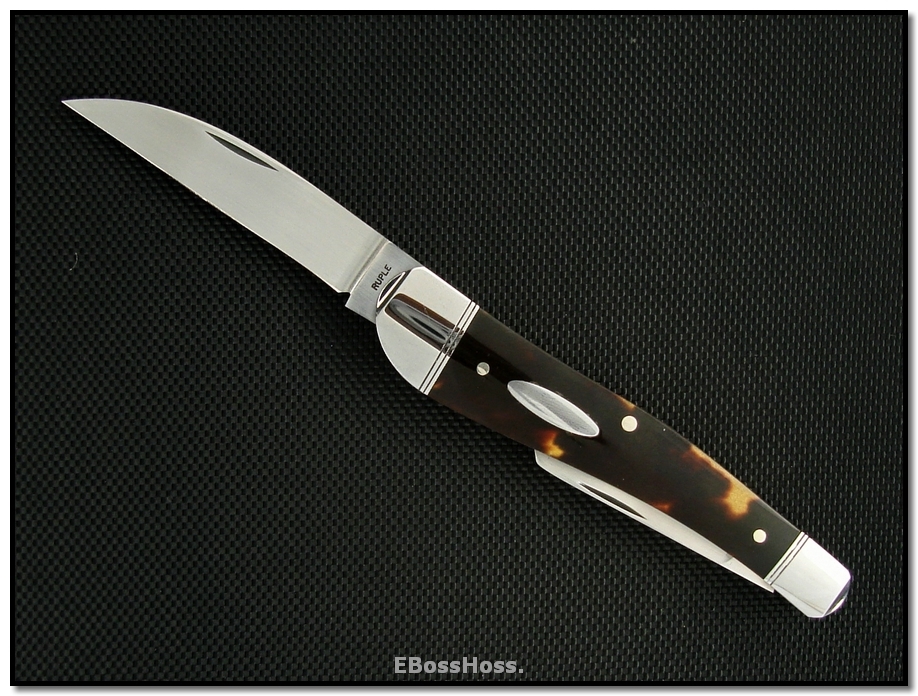 Bill Ruple 3 3/8" Antique Tortoise Wharncliffe Whittler