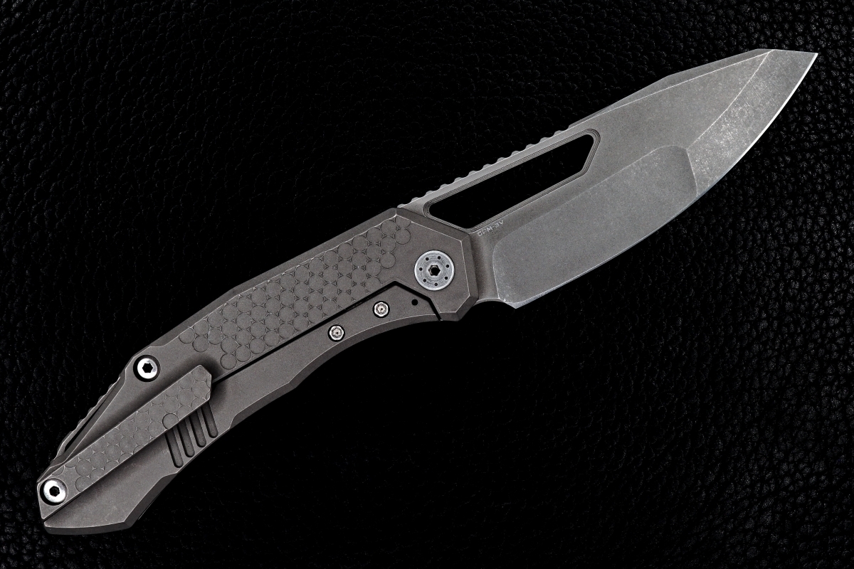 D Munroe Custom Hextured Warg Framelock Folder