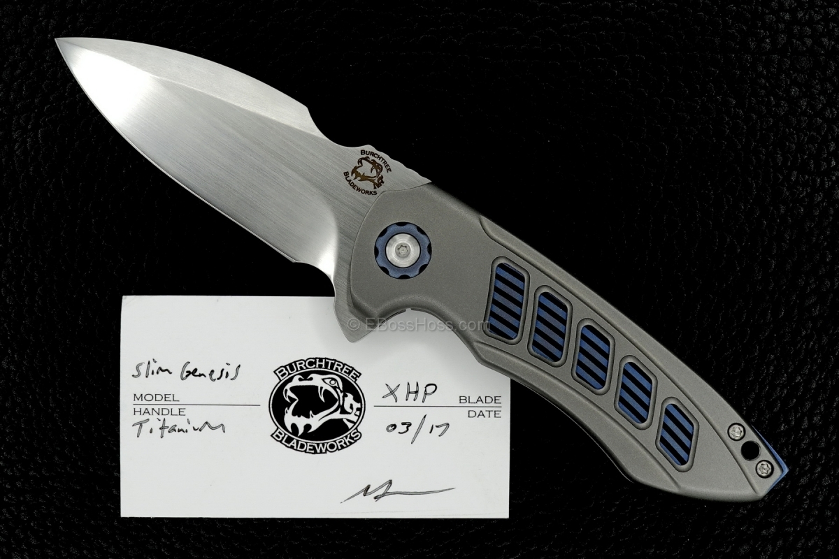 Michael Burch (Burchtree Bladeworks) Custom Vented Slim Genesis Flipper