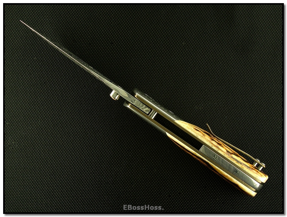 Charles Marlowe Deluxe Bulldog - Stag & Damasteel