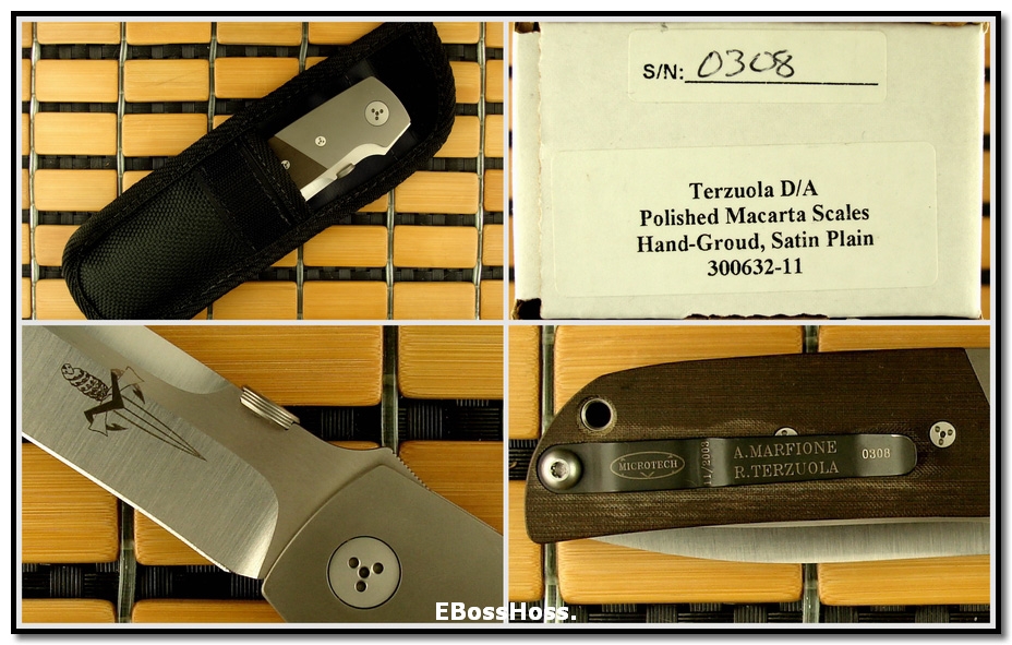 Microtech / Terzuola ATCF D/A - w/Hand- Ground satin blade