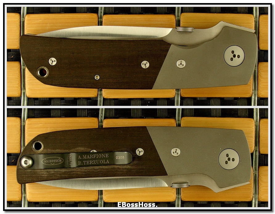 Microtech / Terzuola ATCF D/A - w/Hand- Ground satin blade