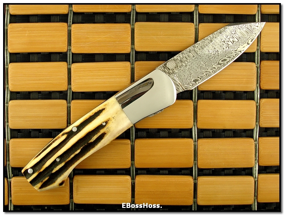 Scott Sawby Dlx. CU - Stag / Stainless Damascus
