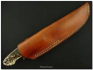 Bob Lum Deluxe Fixed Hunter - Stag & Unetched Damasteel