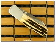 Scott Sawby Dlx. CU - Stag / Stainless Damascus